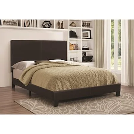 Upholstered Low-Profile Queen Bed